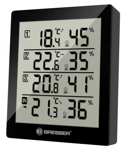 Bresser Temeo Hygro Quadro Weather Station, black